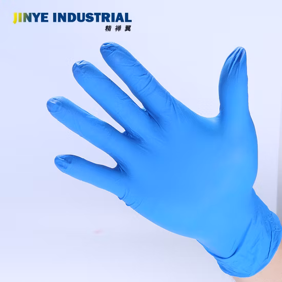 Gants en nitrile purs bleus d'écran tactile de preuve de l'eau Gants en nitrile jetables d'examen