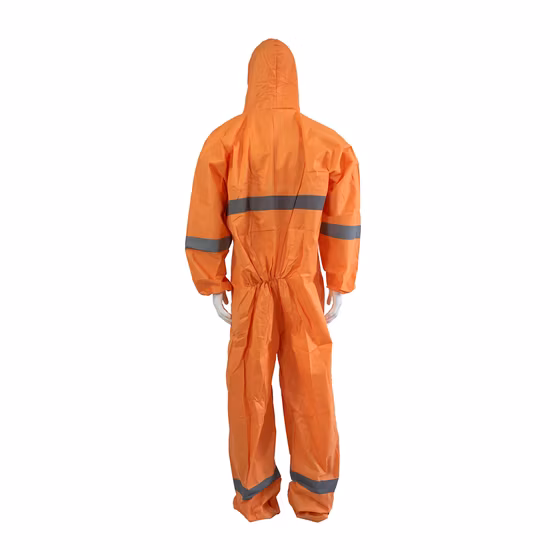 Combinaison de gommage non tissée jetable Isolation Hazmat Combinaison de protection complète du corps