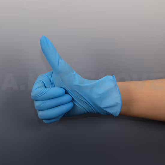Prix ​​bon marché 100 pièces boîte jetables bleu sécurité examen nitrile médical gants d'examen chirurgical
